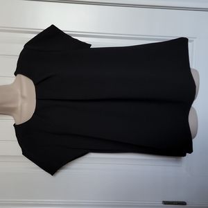 Liz Claiborne Pleat-detail Black Blouse